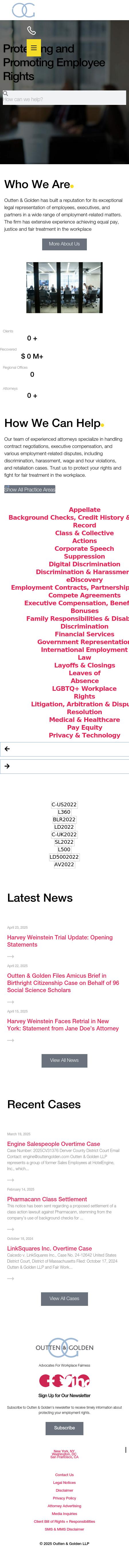 Outten & Golden LLP - San Francisco CA Lawyers