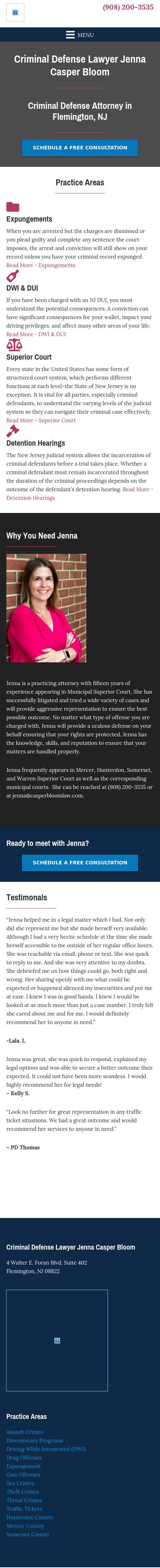 Criminal Defense Lawyer Jenna Casper Bloom - Flemington NJ Lawyers