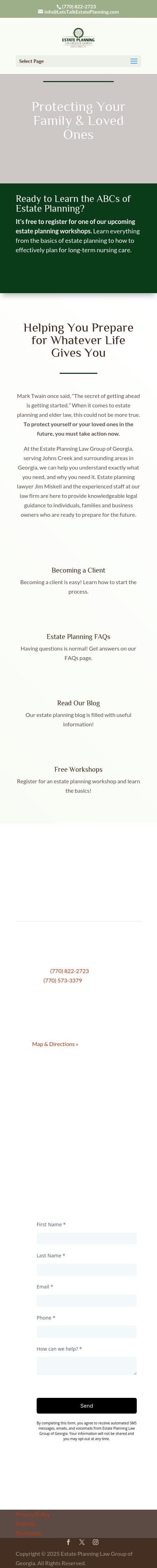 ESTATE PLANNING LAW GROUP OF GEORGIA, James M. Miskell P.C. - Lawrenceville GA Lawyers