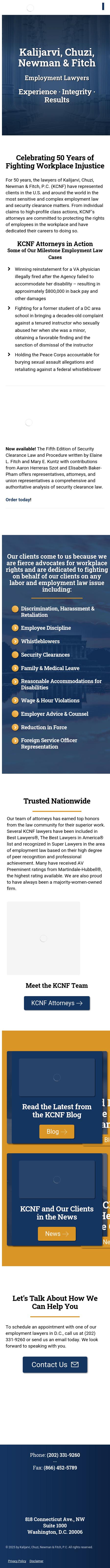 Kalijarvi, Chuzi, Newman & Fitch, P.C. - Washington DC Lawyers